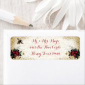 Étiquette Bee gothique et Rose (En situation)