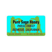 Étiquette Beekeeper Silhouette Blue Personalized Honey Jar (Devant)