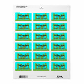 Étiquette Beekeeper Silhouette Blue Personalized Honey Jar (Feuille entière)