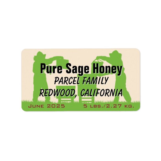 Étiquette Beekeeper Silhouette Gold Custom Honey Jar (Devant)