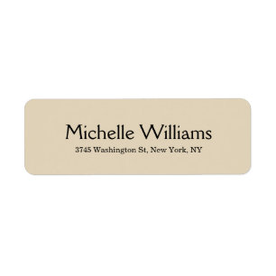 Étiquette Beige Creative Minimaliste Professionnel Moderne