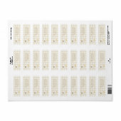 Étiquette Beige Gingham Little Goose Return Address (Feuille entière)