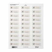 Étiquette Beige Gold Double Diplôme Adresse de Retour (Feuille entière)