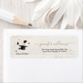 Étiquette Beige Gold Double Graduation Return Address (En situation)