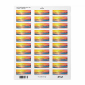 Étiquette Bel coucher de soleil sur l'Ocean Sandy Beach (Feuille entière)