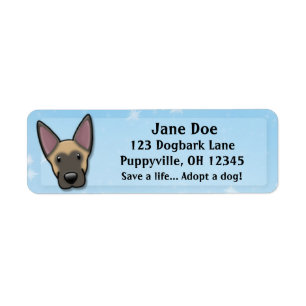 Étiquette Belge Malinois de Kawaii