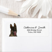 Étiquette Belgian Malinois Return Adresse (En situation)