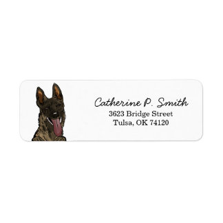 Étiquette Belgian Malinois Return Adresse