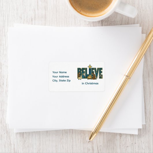 Étiquette Believe nativity  (En situation)