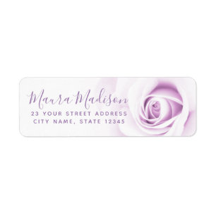 Étiquette Belle adresse de retour florale à fleurs roses vi