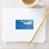 Étiquette Belle aquarelle Beluga Whale Adresse (En situation)