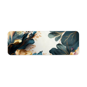 Étiquette Belle aquarelle fleurie