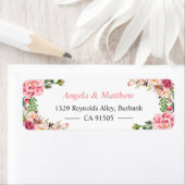 Étiquette Belle Armoire Florale Jardin Personnalisé (En situation)