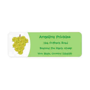 Étiquette Belle bande de raisins amusante illustration