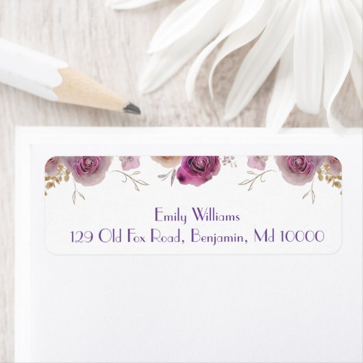 Étiquette Belle Beauté Florale (En situation)