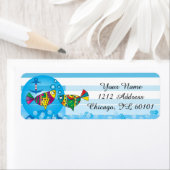 Étiquette Belle Bubbles Poisson Thème Baby shower (En situation)