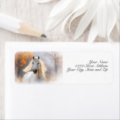 Étiquette Belle Cheval Chute Couleurs Retour (En situation)