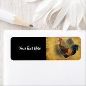 Étiquette Belle coop de poulet rôti et de grange rustique (En situation)