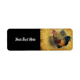 Étiquette Belle coop de poulet rôti et de grange rustique