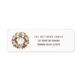 Étiquette Belle couronne de Noël Boho (Devant)