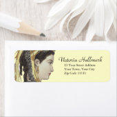 Étiquette Belle dame victorienne en profil (En situation)