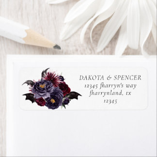 Étiquette Belle déplaisante | Dark Floral and Bats Address