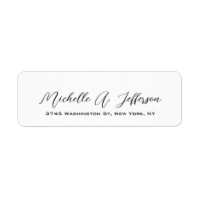 Belle écriture manuscrite Créative tendance Blanc