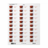 Étiquette Belle érable d'automne en Feuille rouge (Feuille entière)