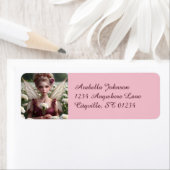 Étiquette Belle fée de janvier en oeillets (En situation)