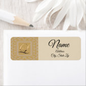 Étiquette Belle Feminine Sophistiquée Cursive Lettre L (En situation)