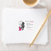 Étiquette Belle fille avec le marquage à chaud de (En situation)