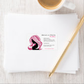 Étiquette Belle fille avec le marquage à chaud rose de (En situation)