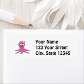 Étiquette Belle fille rose Octopus (En situation)