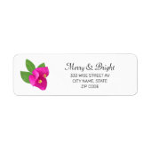Étiquette Belle Fleur de Bougainvillée Rose (Devant)