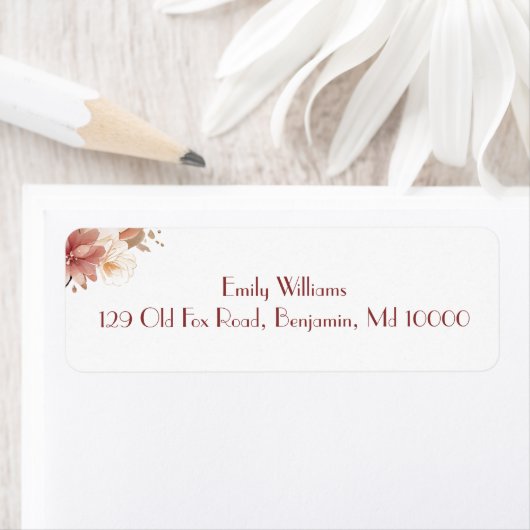 Étiquette Belle florale (En situation)