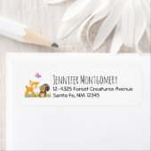 Étiquette Belle forêt Animaux Caricature Whimsical (En situation)