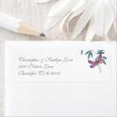 Étiquette Belle libellule et jardin vert Adresse (En situation)