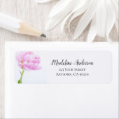 Étiquette Belle Peony Rose | Adresse de retour personnalisée (En situation)