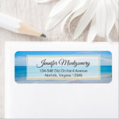 Étiquette Belle plage Blue Tropical (En situation)