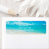 Étiquette Belle plage d'été (En situation)