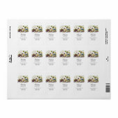 Étiquette Belle plaque de vin et de fromage (Feuille entière)