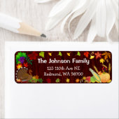 Étiquette Belle récolte de Thanksgiving (En situation)