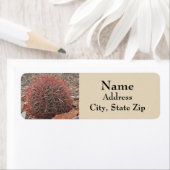 Étiquette Belle Red Barrel Cactus Desert Adresse du Plante (En situation)