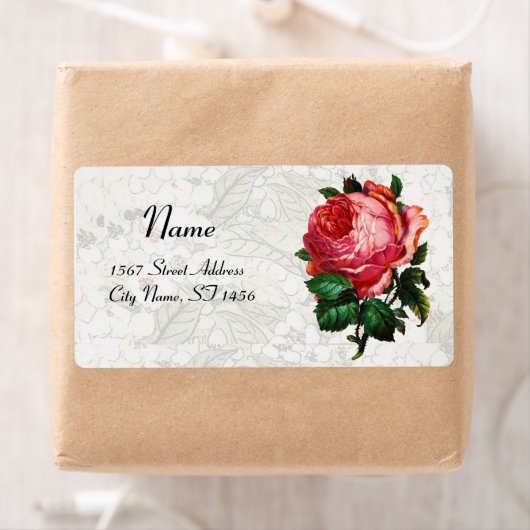 ÉTIQUETTE BELLE ROSE ROSE ROSE (En situation)