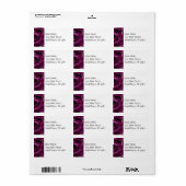 Étiquette Belle Rose violette Fleur Pétales Fille Cadeaux (Feuille entière)