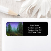 Étiquette Belle scène de nature au clair de lune (En situation)