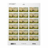 Étiquette Belle Silhouette Mare et Foal Horse Adresse (Feuille entière)