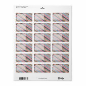 Étiquette Belle toile élégante rayures motifs (Feuille entière)