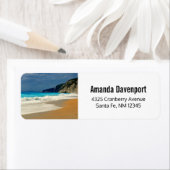 Étiquette Belle Turquoise Bleue Mer Tropicale Photographie (En situation)