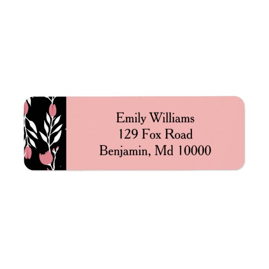 Étiquette Belle vigne rose florale (Devant)